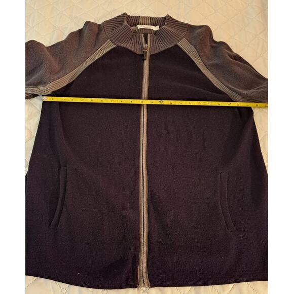 Calvin Klein Gray and Black Zip-up Sweater XL - Picture 3 of 8